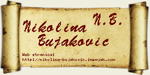 Nikolina Bujaković vizit kartica